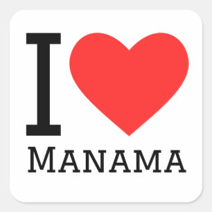 I love manama square sticker