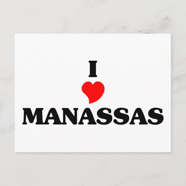 I love Manassas Postcard (Front)