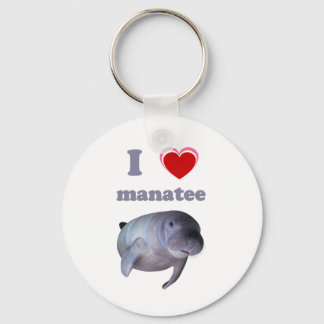I Love Manatee Key Ring