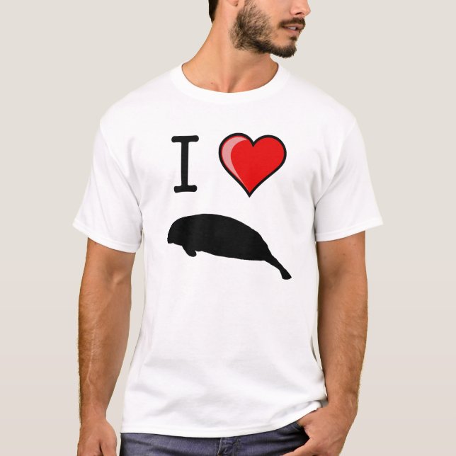I Love Manatees T-Shirt (Front)
