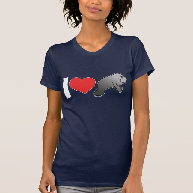 I Love Manatees T-Shirt (Front)