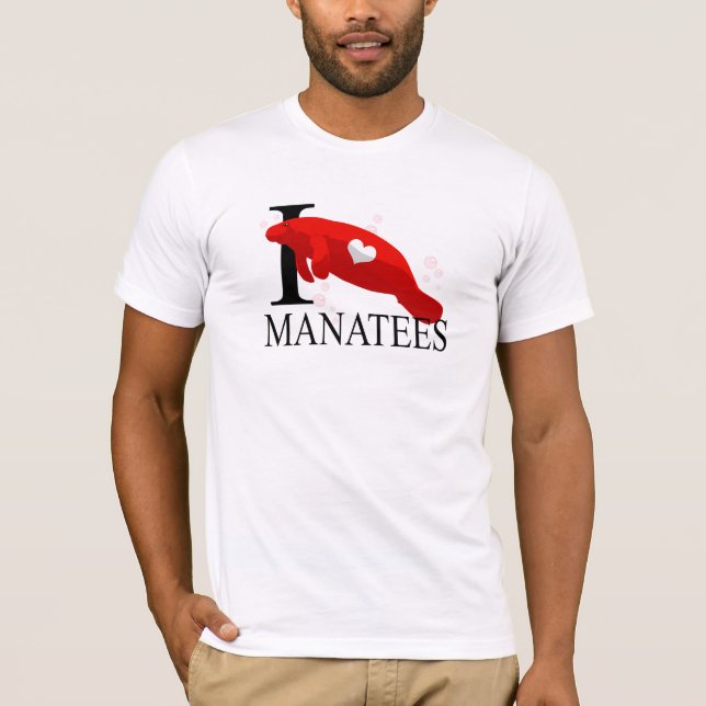 I Love Manatees T-Shirts (Front)