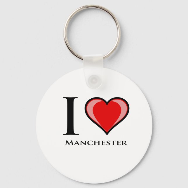 I Love Manchester Key Ring (Front)