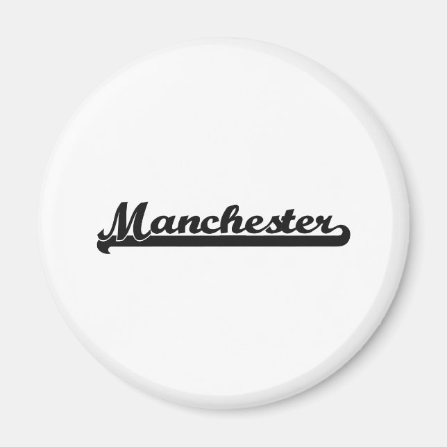 I love Manchester New Hampshire Classic Design Magnet (Front)