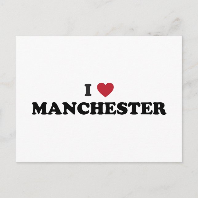 I Love Manchester New Hampshire Postcard (Front)