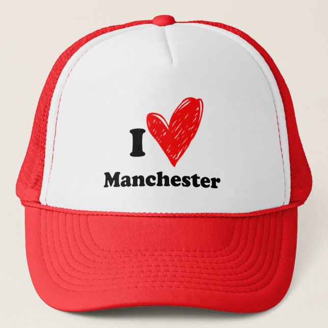 I love Manchester Trucker Hat (Front)
