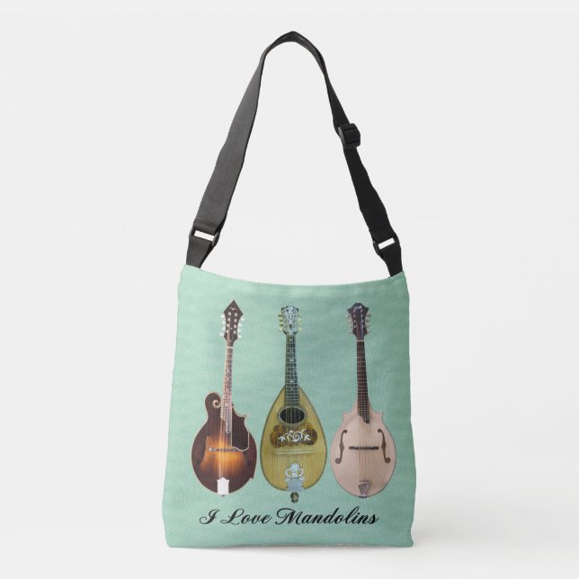 I LOVE MANDOLINS CROSSBODY BAG (Front)