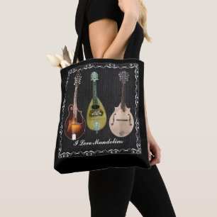 I LOVE MANDOLINS TOTE BAG