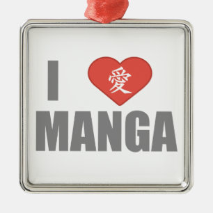 I Love Manga Metal Tree Decoration