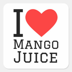 I love mango juice square sticker