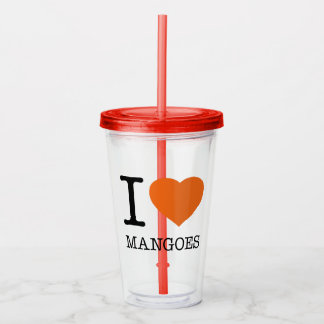 I LOVE MANGOES ACRYLIC TUMBLER
