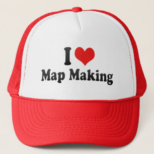 I Love Map Making Trucker Hat