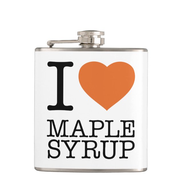 I LOVE MAPLE SYRUP HIP FLASK (Front)