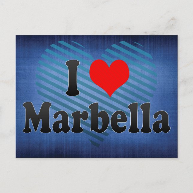 I Love Marbella, Spain Postcard (Front)