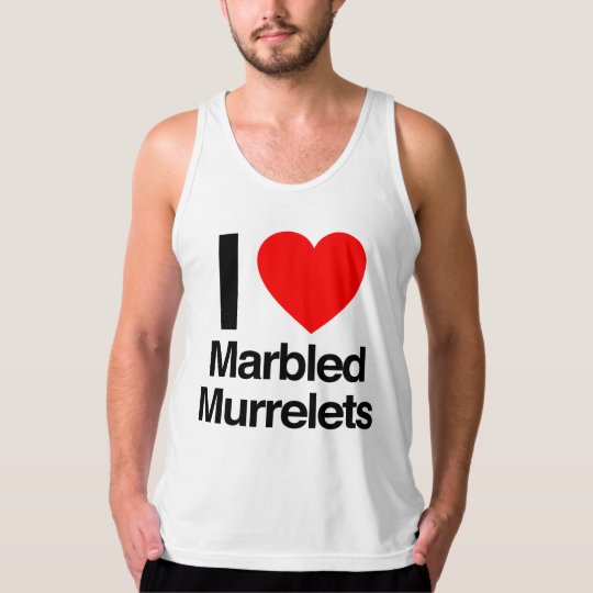 i love marbled murrelets tank top