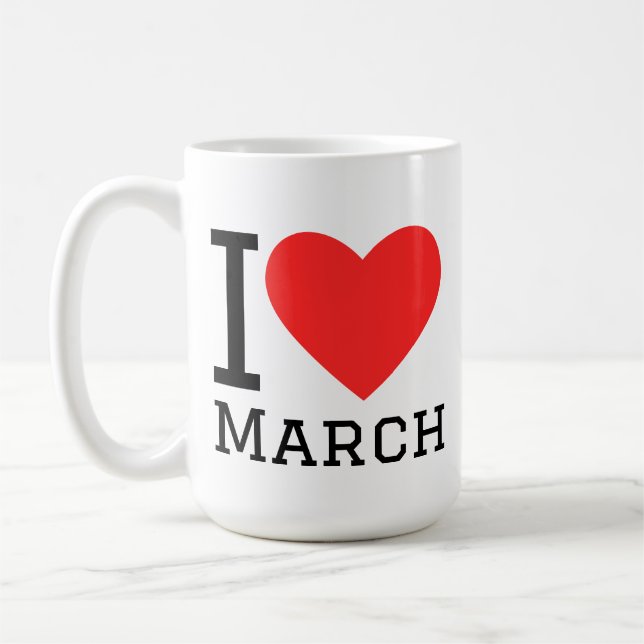 I love march coffee mug (Left)