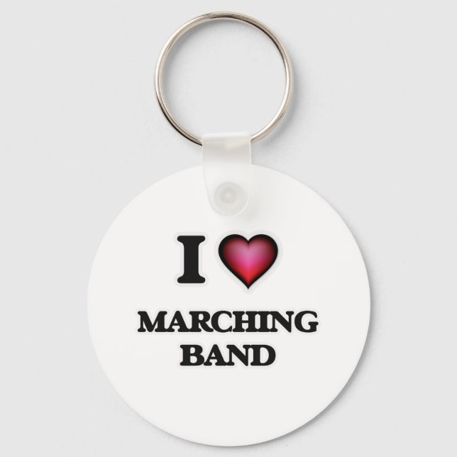 I Love Marching Band Key Ring (Front)