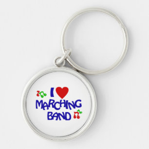 I Love Marching Band Key Ring