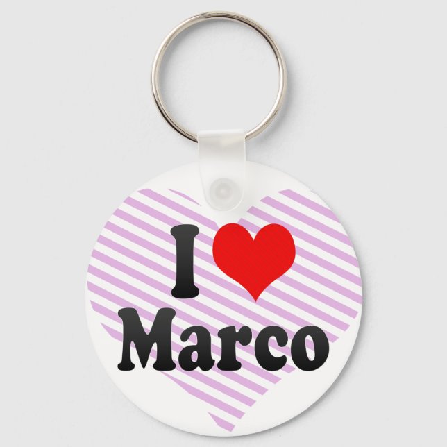 I love Marco Key Ring (Front)