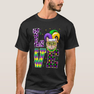 I Love Mardi Gras Festival Party Lover Funny Cat K T-Shirt