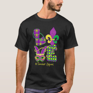 I Love Mardi Gras Fleur de Lis Teacher Squad Men W T-Shirt