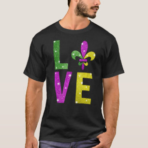 I Love Mardi Gras For Women Mardi Gras Party Carn T-Shirt