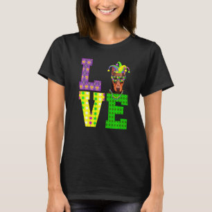 I Love Mardi Gras Funny Doberman Dog Men Women Kid T-Shirt