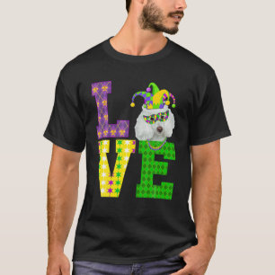 I Love Mardi Gras Funny Poodle Dog Men Women Kids T-Shirt