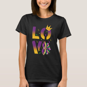 I Love Mardi Gras Mardi Gras Fleur De Lis Men Wome T-Shirt