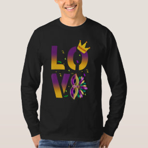 I Love Mardi Gras Mardi Gras Fleur De Lis Men Wome T-Shirt