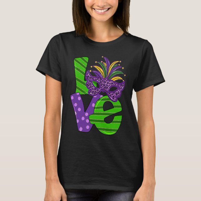 I Love Mardi Gras  Mardi Gras  For Girls T-Shirt (Front)
