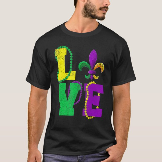 I Love Mardi Gras Matching Mardi Gras For Girls Ki T-Shirt (Front)