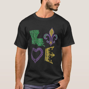 I Love Mardi Gras New Orlean Festival Mardi Gras L T-Shirt