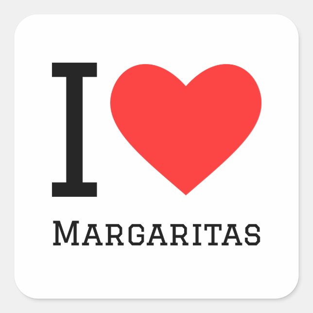 I love margaritas  square sticker (Front)