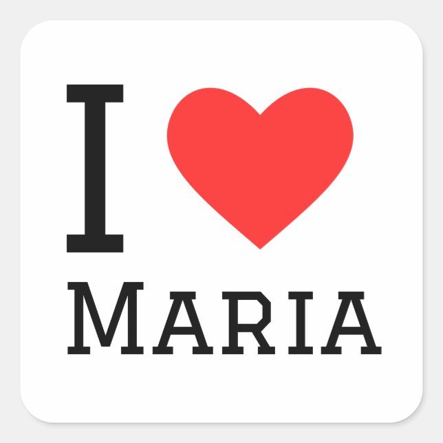 I love Maria  Square Sticker (Front)