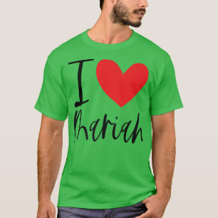 I Love Mariah Name Personalised Girl Woman BFF Fri T-Shirt