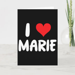 I Love Marie - Heart - Name Card