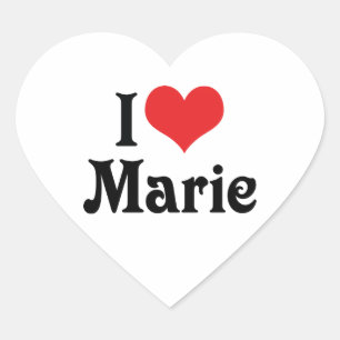 I Love Marie Heart Sticker