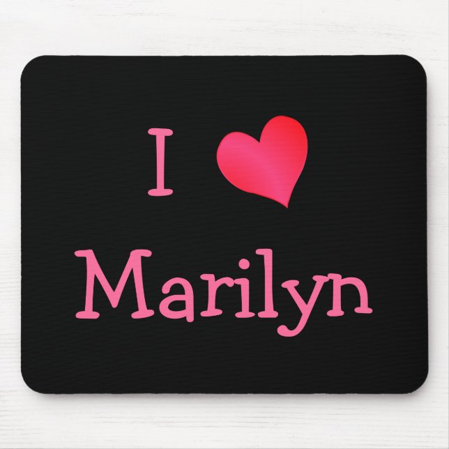 I Love Marilyn Mouse Mat (Front)