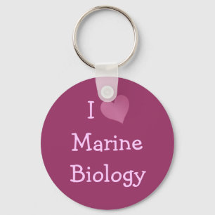I Love Marine Biology Key Ring