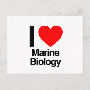 i love marine biology postcard