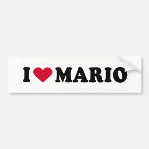 I LOVE MARIO BUMPER STICKER