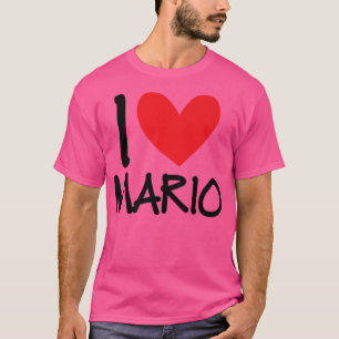 I Love Mario Name Personalised Men Guy BFF Friend T-Shirt