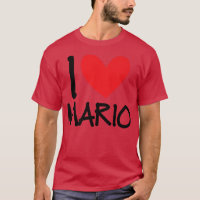 I Love Mario Name Personalized Men Guy BFF Friend