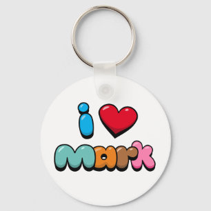 I Love Mark Key Ring