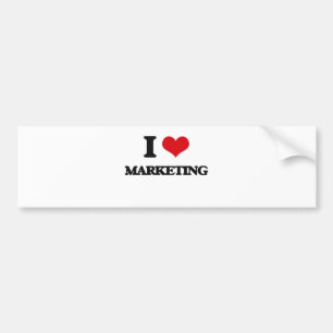 I Love Marketing Bumper Sticker
