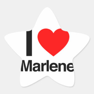 i love marlene star sticker