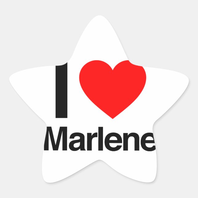 i love marlene star sticker (Front)