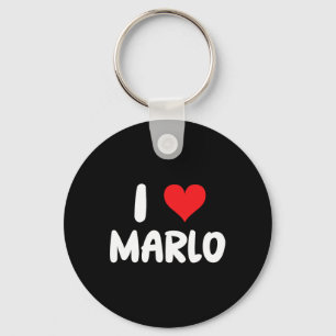 I Love Marlo - Heart - Name Key Ring