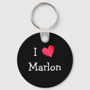 I Love Marlon Key Ring